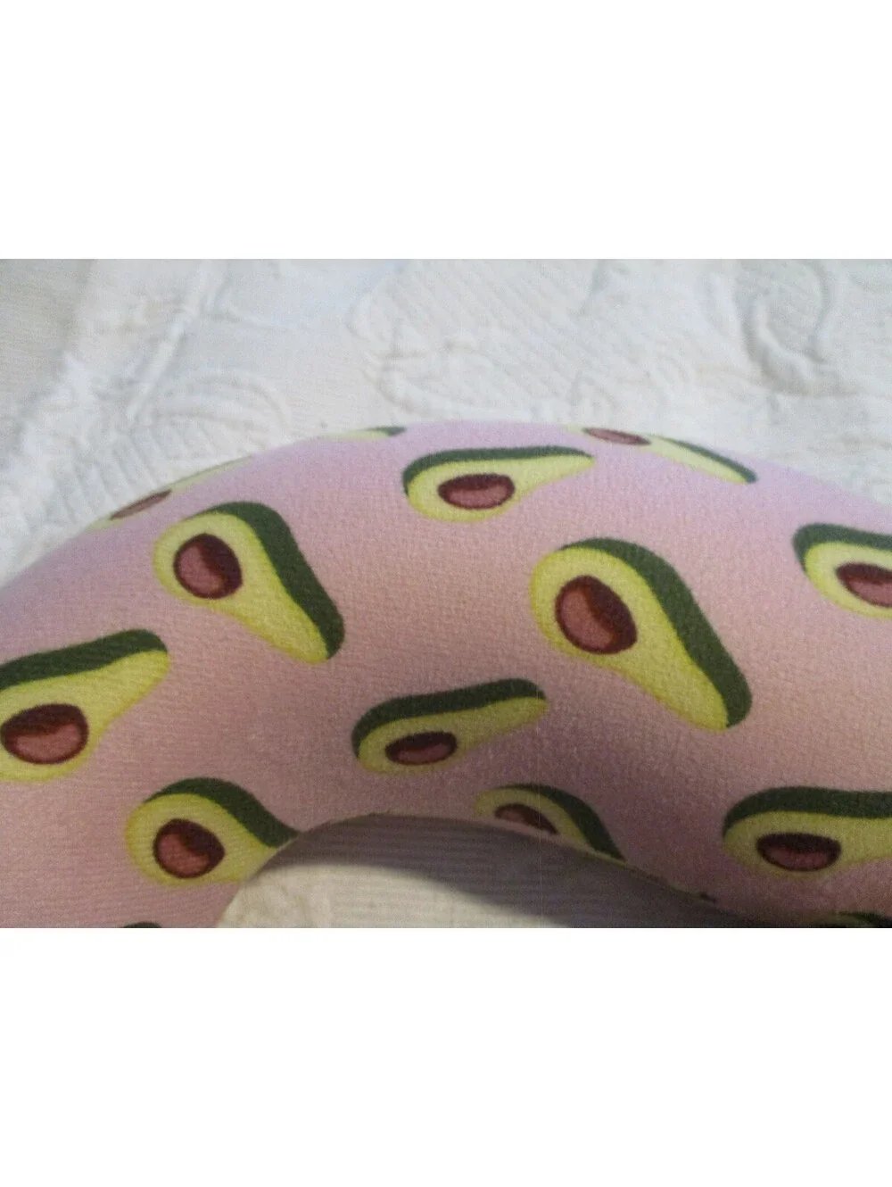 Set of Two Neck Pillows with Llama and Avocado Prints